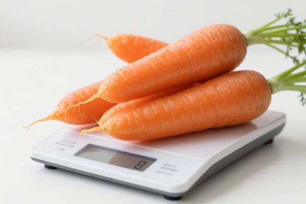 Ile waży marchew? Garść, kcal w gramach